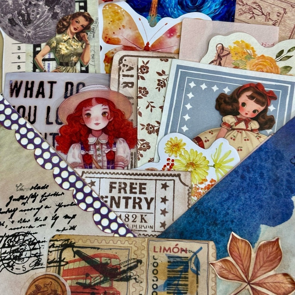 Ephemera Bundle: 20 Pieces for Mixed Media Art Junk Journal Scrapbooking - Picture 4 of 16
